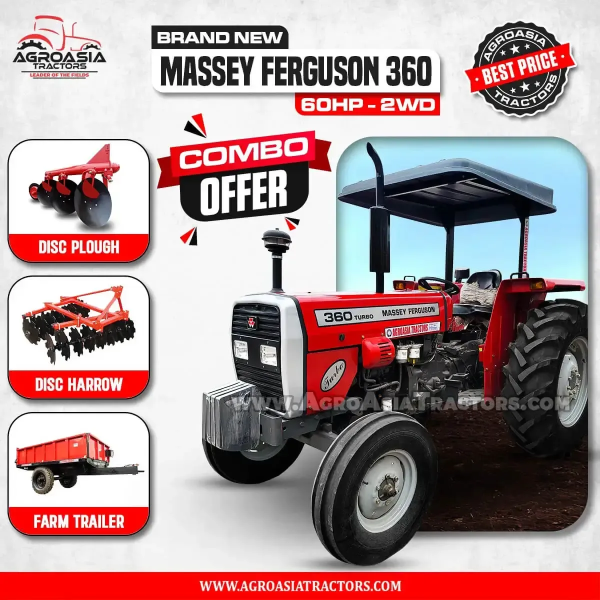 Massey Ferguson MF360 60HP Tractor Uganda