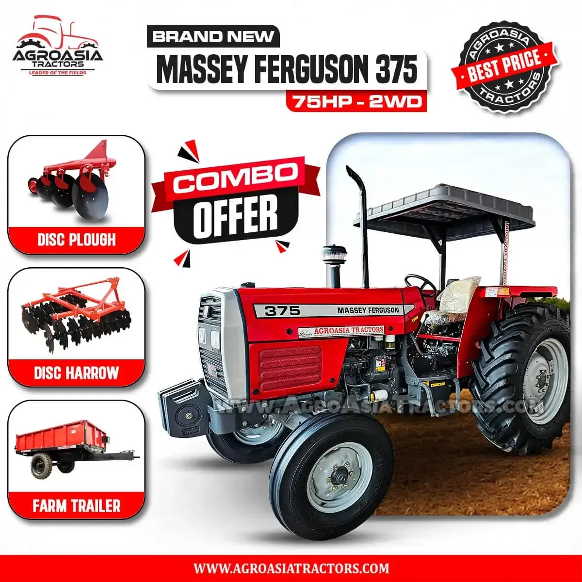 Massey Ferguson MF375 75HP Tractor Uganda